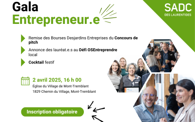 Vous êtes invité.e au Gala Entrepreneur.e le 2 avril