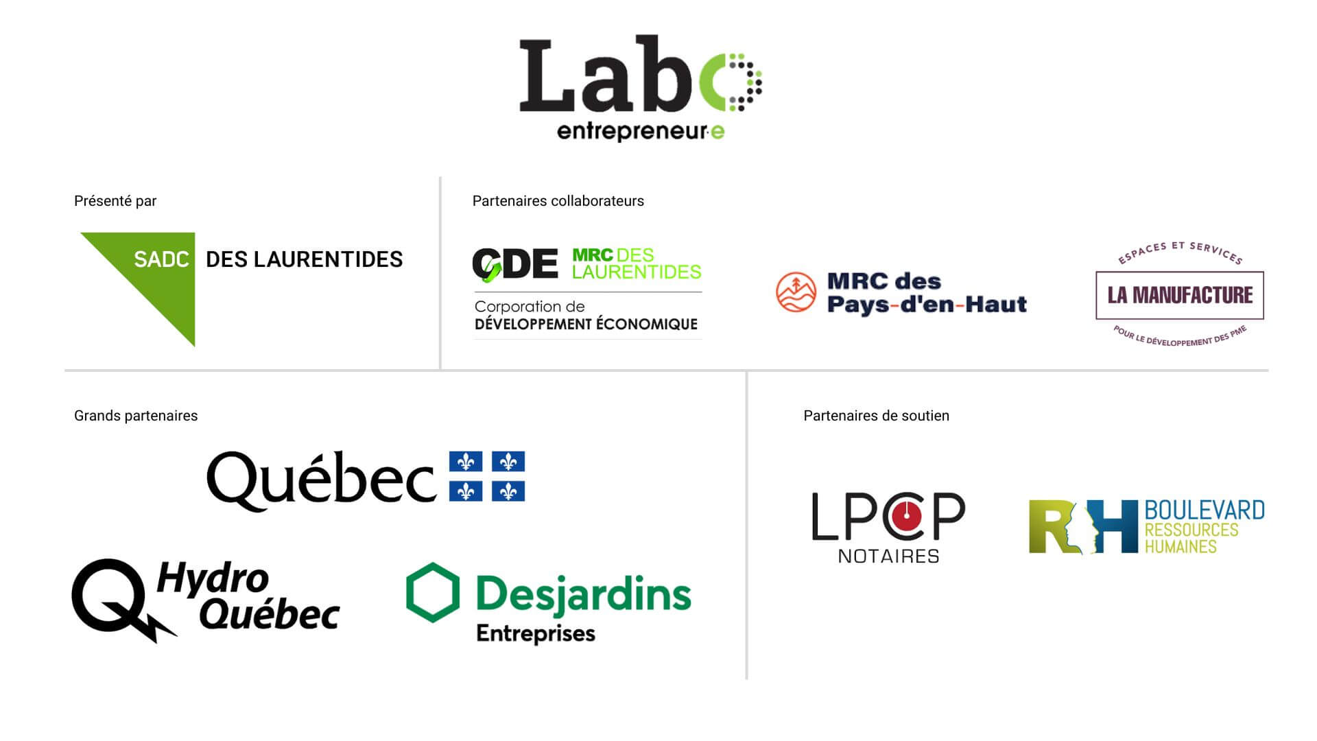 sadc-laurentides_Labo-Entrepreneur_partenaires